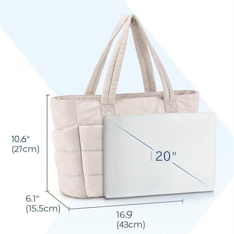 Hot tote bag  new large-capacity shoulder bag light and fluffy women's bag commuter versatile travel bag