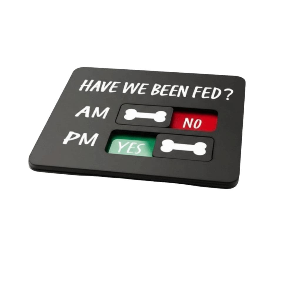 Slider Sign Feeding Reminder Sign Wooden Dog Feeding Reminder Stickers  Kitchen Organization