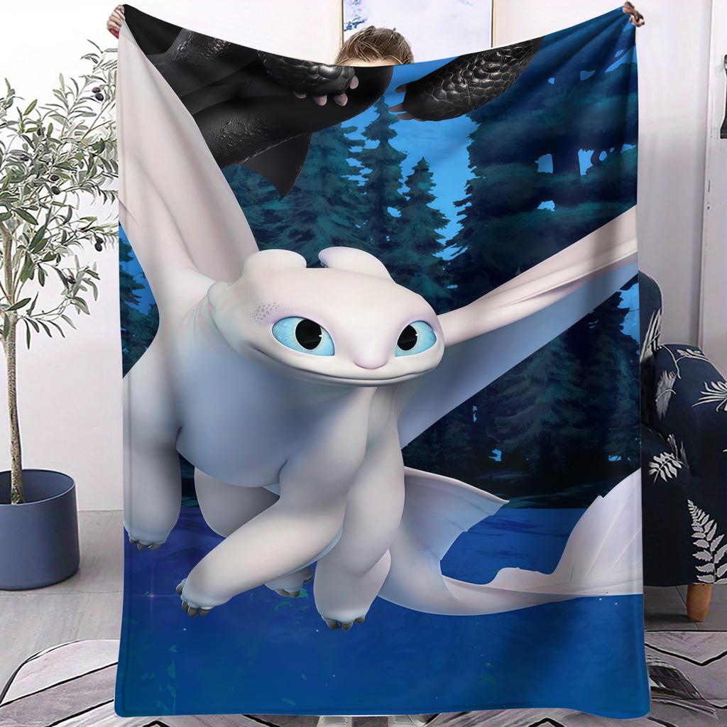 How To Train Your Dragon Small Cover Blanket All Season Soft Comfortable For Bed Bedroom Dorm Sofa Lunch Camping Anime Fan Gift