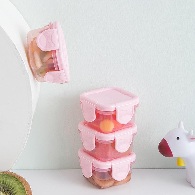 1/7Pcs Candy-Colored Mini Sealed Storage Box For Storing Hamster Snacks And Separating Condiments - Portable
