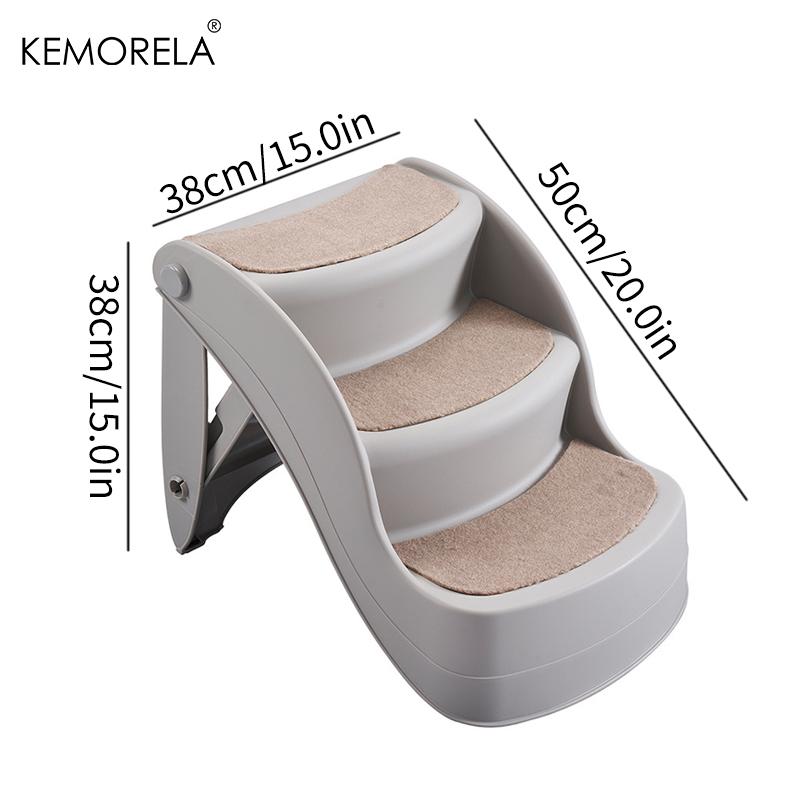 Faltbare Haustiertreppe Rutschfest Langlebig Katzenstufen für Hunde und Katzen im Innenbereich Zuhause oder auf Reisen Hundekletterstufen