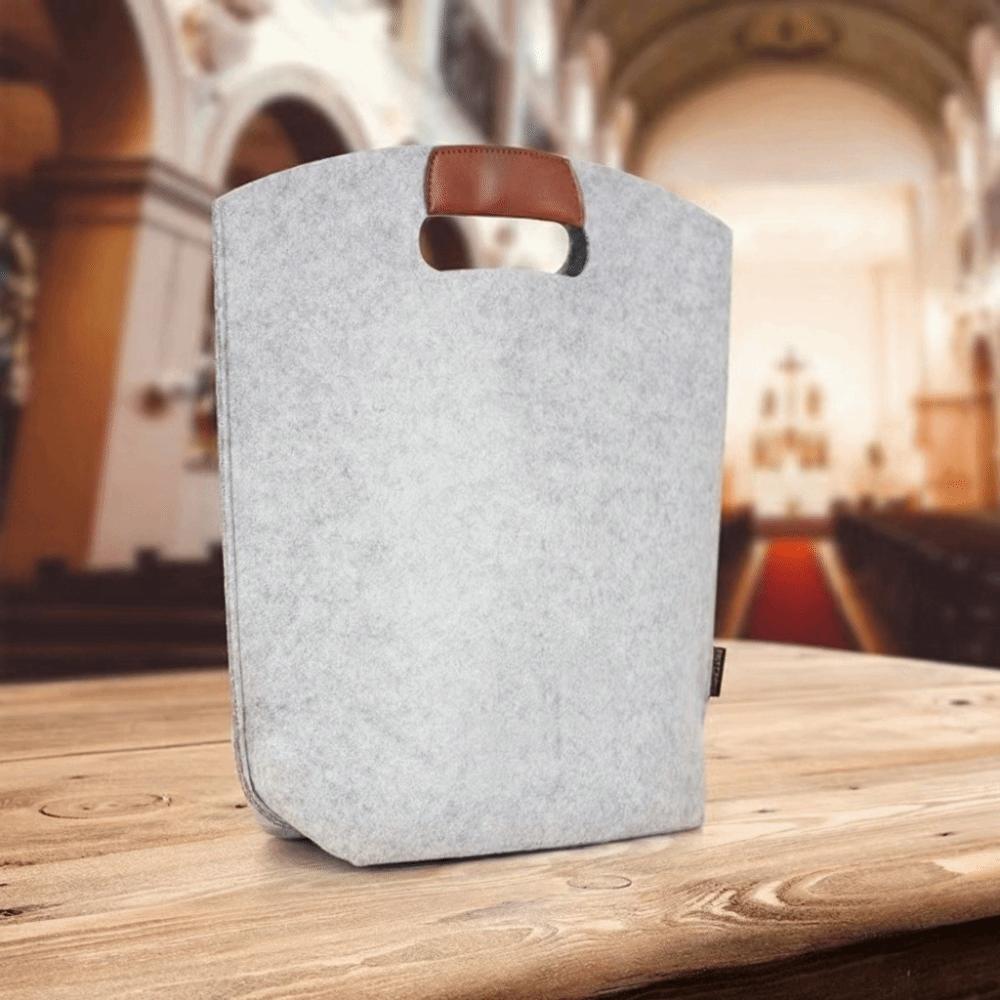 High Quality Solid Color Felt Bag Large Capacity Reusable Utility Tote Portable Eco-Friendly Shopping Bag Exhibition Gift