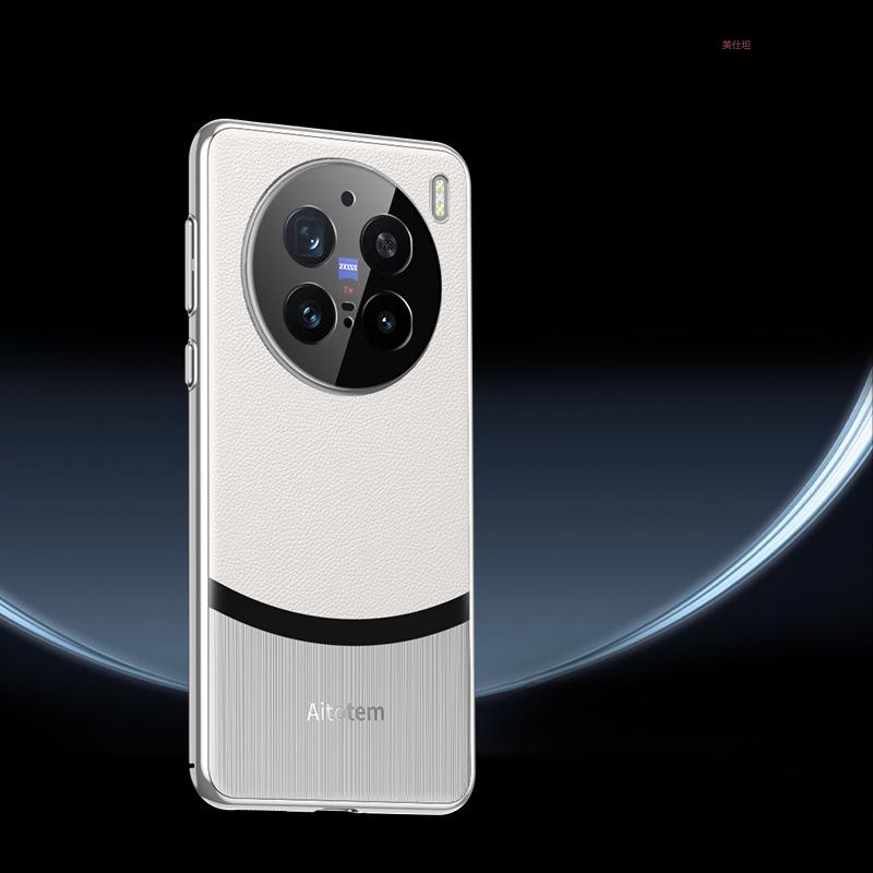 

Подходит для чехла для мобильного телефона VivoX200Pro Гальваническое покрытие X200promini Полностью закрывающий Противоударный Деловой Мужской и женский Кожаный чехол vivo x200