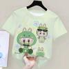 LABUBU 3D-trykk Tegneserie Anime Barn T-skjorte Sommer Kortarmet T-skjorte Jente Gutt Skjorte Casual Topper