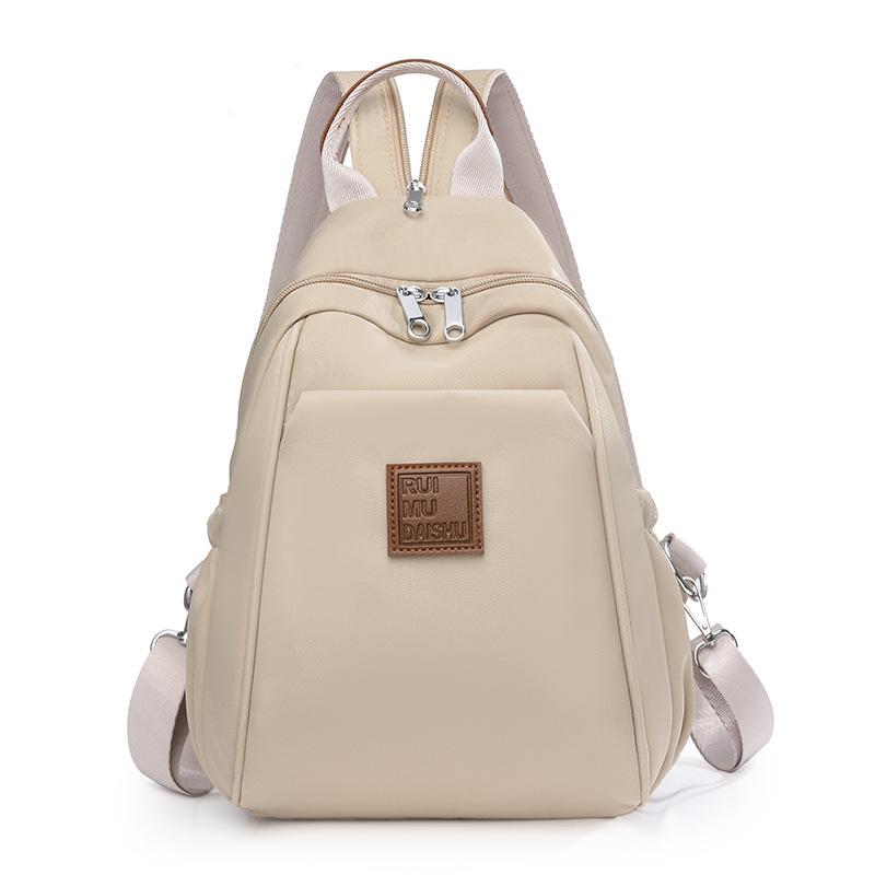 

Вместительная наплечная сумка, уличная нагрудная сумка, сумка через плечо из ткани Оксфорд, женский дорожный рюкзак бежевый