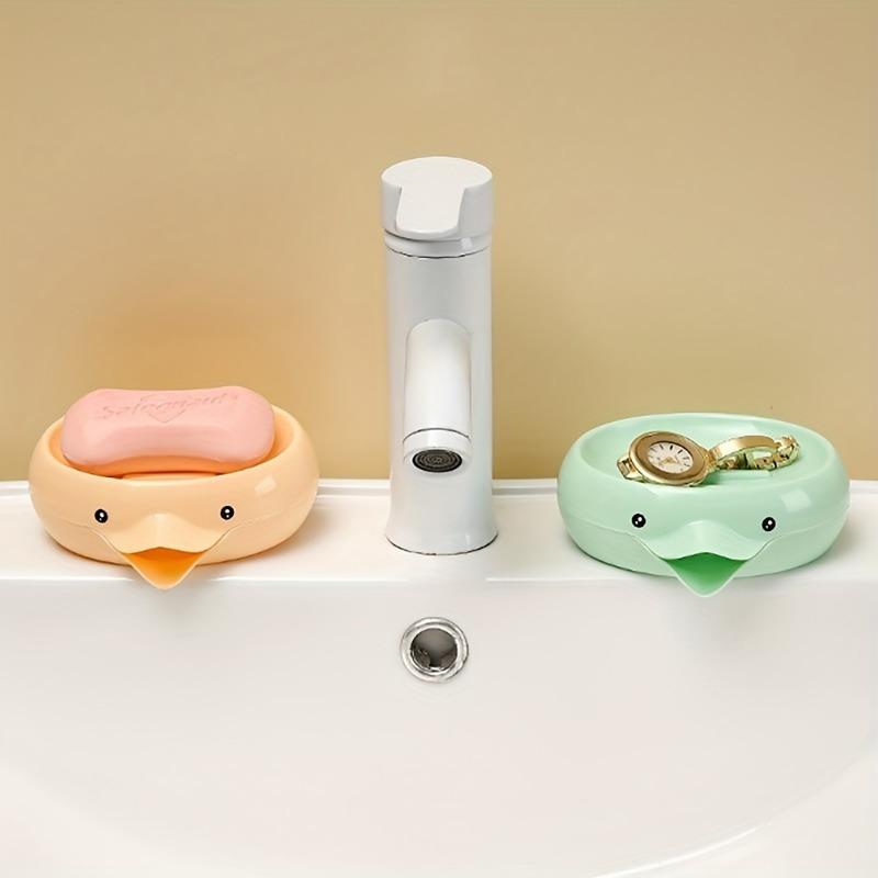 1pc Unique Soap Dish - Self-Draining, Plastic, Bathroom Soap Rack with Sink Storage, Creative Home Decor and Bathroom Accessories