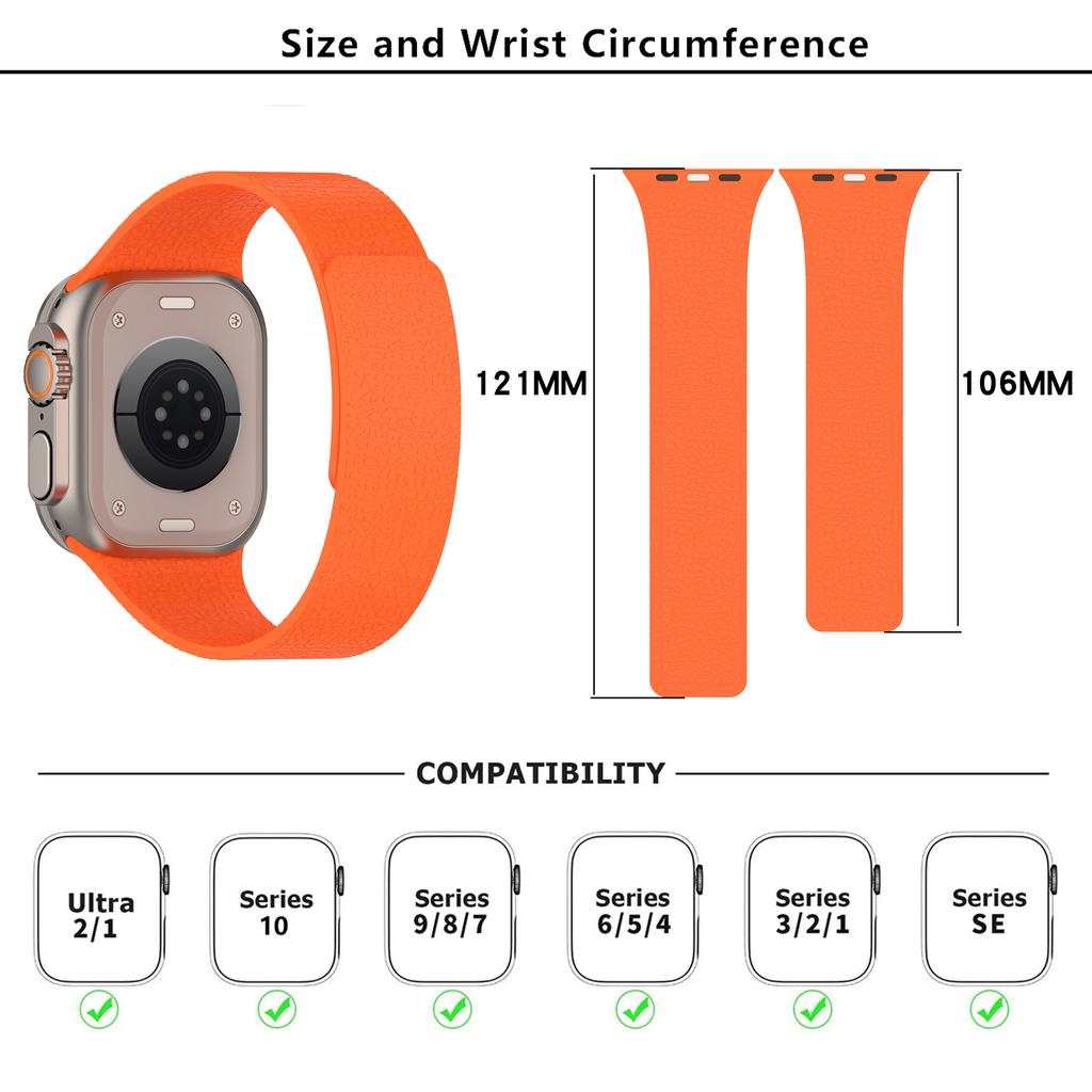 KALEBOL Watch Strap for Apple Watch Ultra 3 2 1 49mm/Series 11 10 46mm/9 8 7 45mm/SE3 SE2 SE 6 5 4 44mm/3 2 1 42mm Soft Silicone Magnetic Band