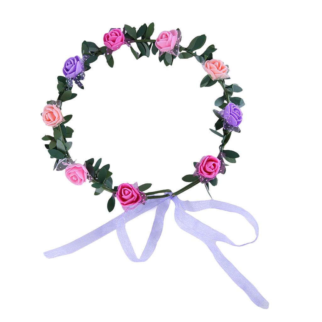 Stylish Flower Crown Headband for Weddings Parties and Festivals with Unique Colors and Comfortable Party Headwar