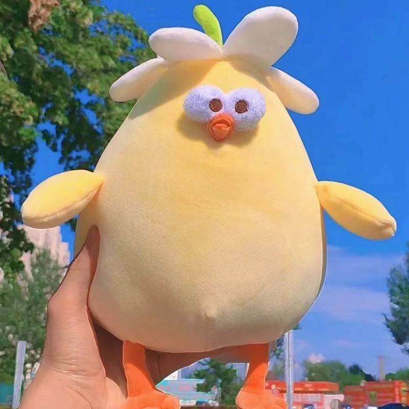 Duddun Chicken Plush Toy Cute Feather Filling For Kids Bedroom Decor Gift