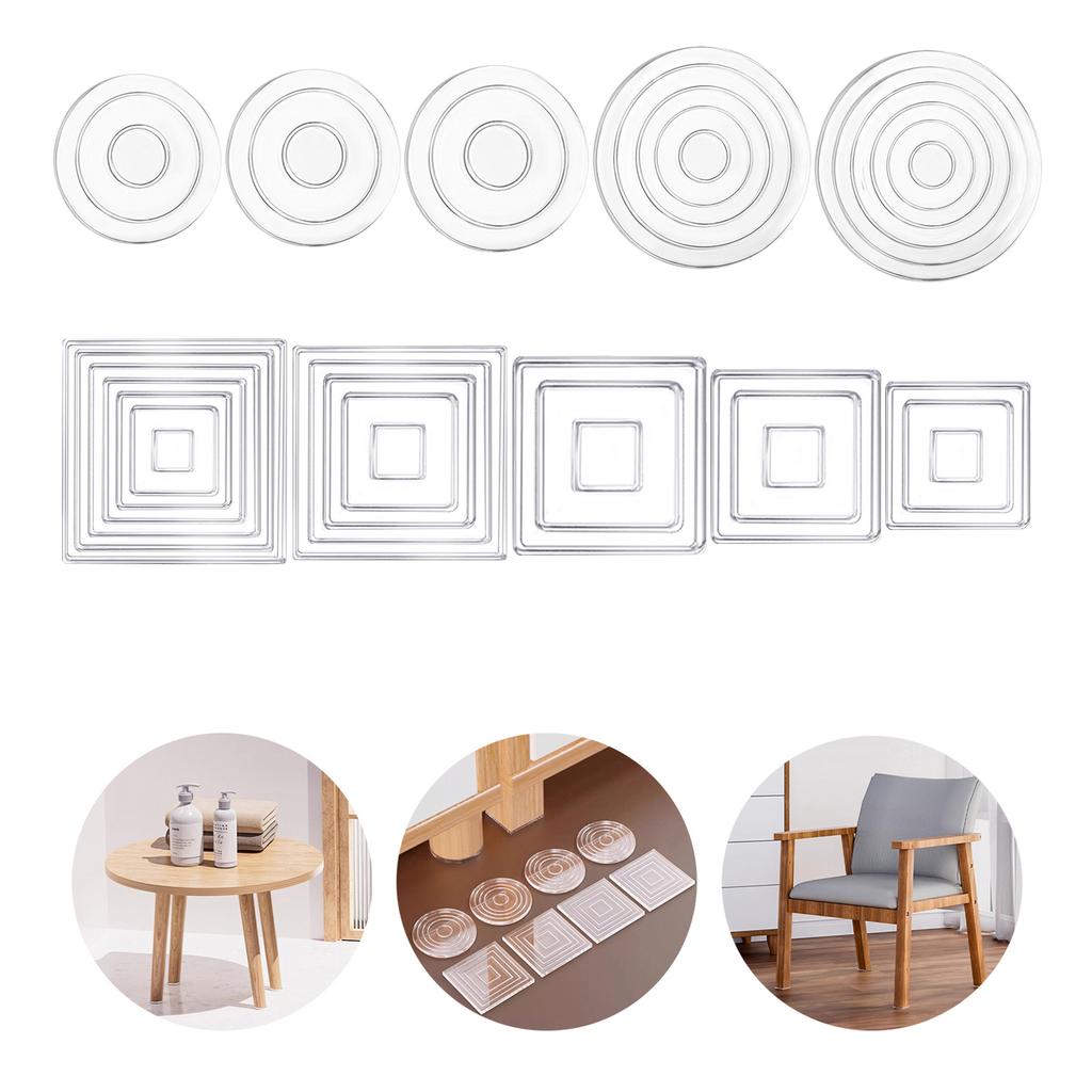 4Pcs Silicone Non Slip Pad Anti Moving Table Foot Mat Bed Foot Antislip Fixator Clear Anti Vibration Pads Furniture Gasket