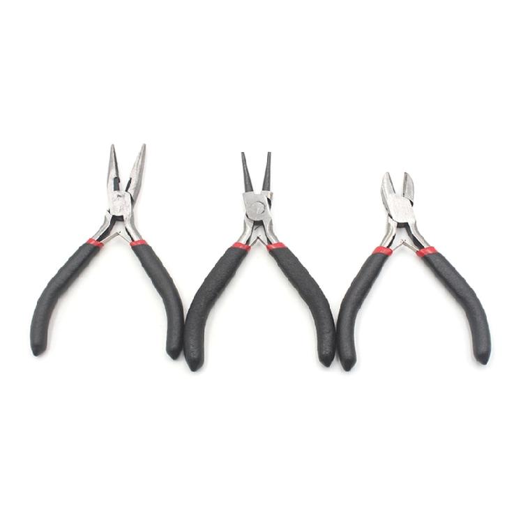 3PCS Jewelry Making Pliers Sets Side Cutter Round/Pointed Nose Scissors Cutter 1