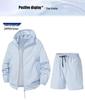 Traje deportivo casual de verano para hombre: Conjunto de seda helada transpirable con protección solar.