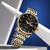 Men Quartz Wristwatch Round Dial Band Rhinestone Day Date Display Luxury Business Male Wrist Watch Fashion Watch Gift For Men