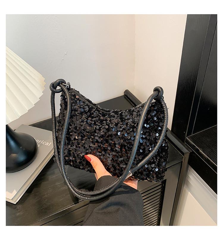 Trendy 2024 Spring Evening Party Sequin Shoulder Bag Street Fashion