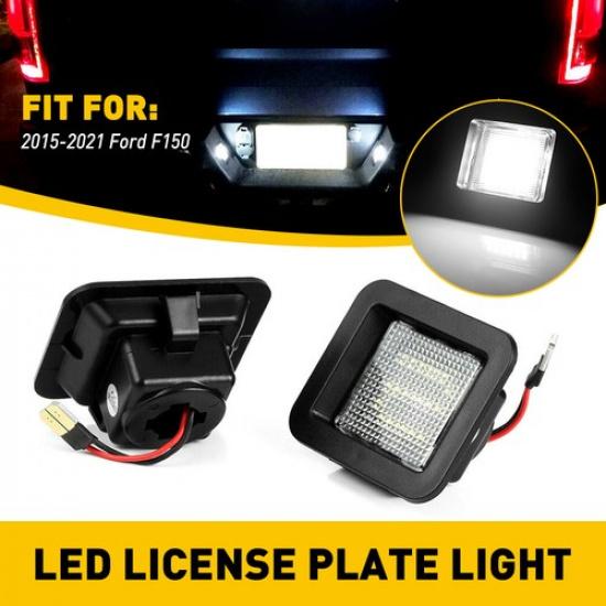 

2x Clear License LED White Plate Lights 6000k 12V Fit Ford F-150 XL XLT 2015-21
