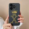 For Tecno Itel A70 Case Luxury Crown Letter Pattern Liquid Silicone Back Cover For ItelA70 A 70 New Design Advanced Sense Shell
