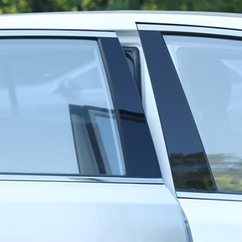 6Pcs Black Side Door Window Pillar Post Trim Cover For Honda Civic Sedan 2022