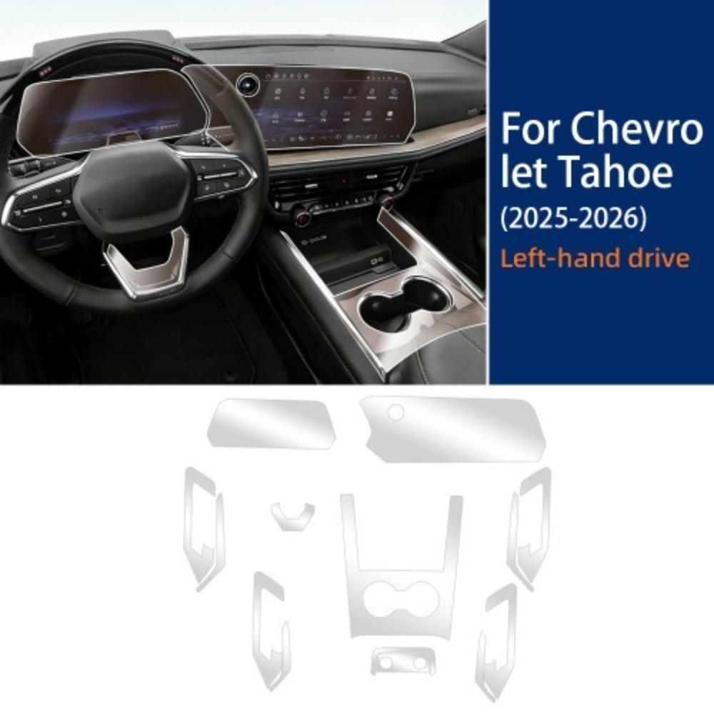 TPU Protective Film for Chevrolet Tahoe 2025-2027 Interior Anti-Scratch Transparent Self-Healing Sticker
