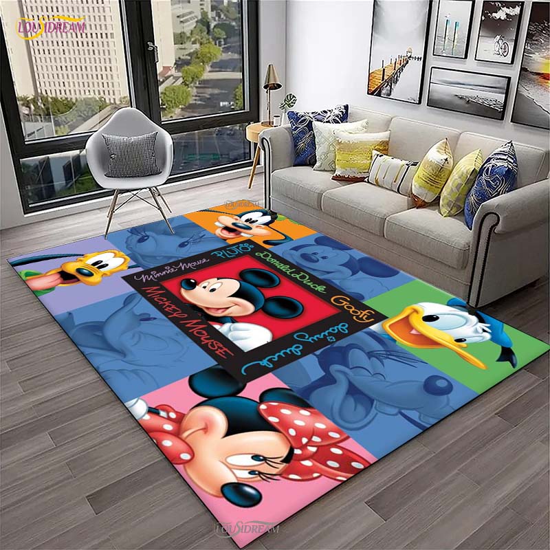 Kawaii Mickey Minie Mouse Cartoon Anime Cute Carpet for Living Room Bedroom Rug Kitchen Door Kids Unslip Floor Mat Birthday gift 40x60cm