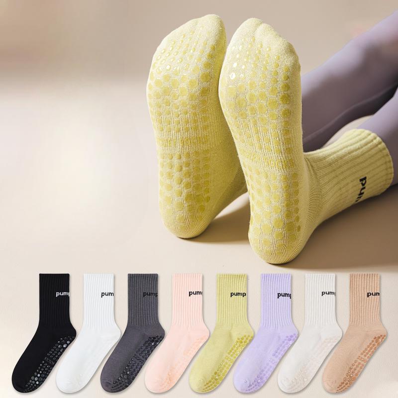 Female Summer Professional Yoga Fitness Exercise Running Jump Non-slip Home Indoor Tube Socks