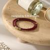 Garnet and Natural Stone Hetian Jade Bracelet - Artistic and Fresh Style, Versatile for Girls