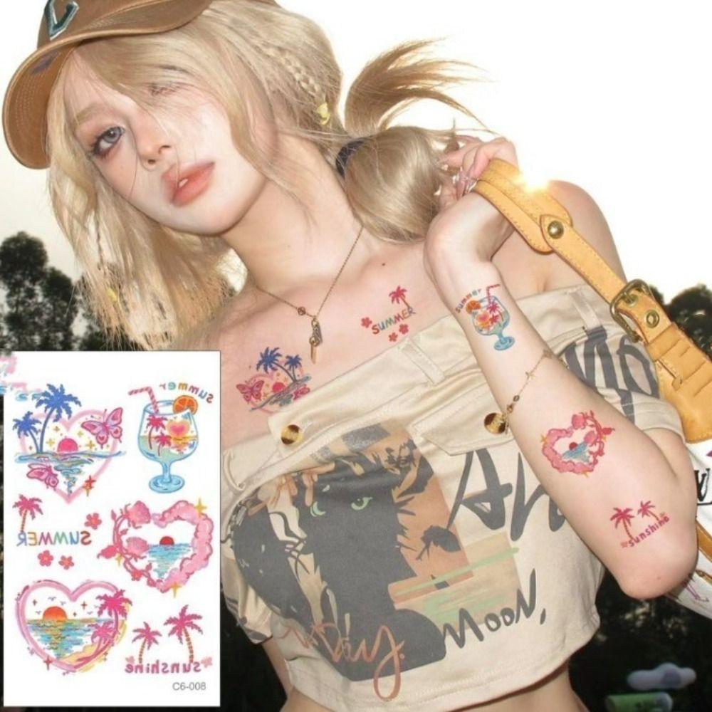 Butterfly Body Art Sticker Cloud Makeup Tattoo Decals Kawaii Temporary Tattoo Stickers  Women