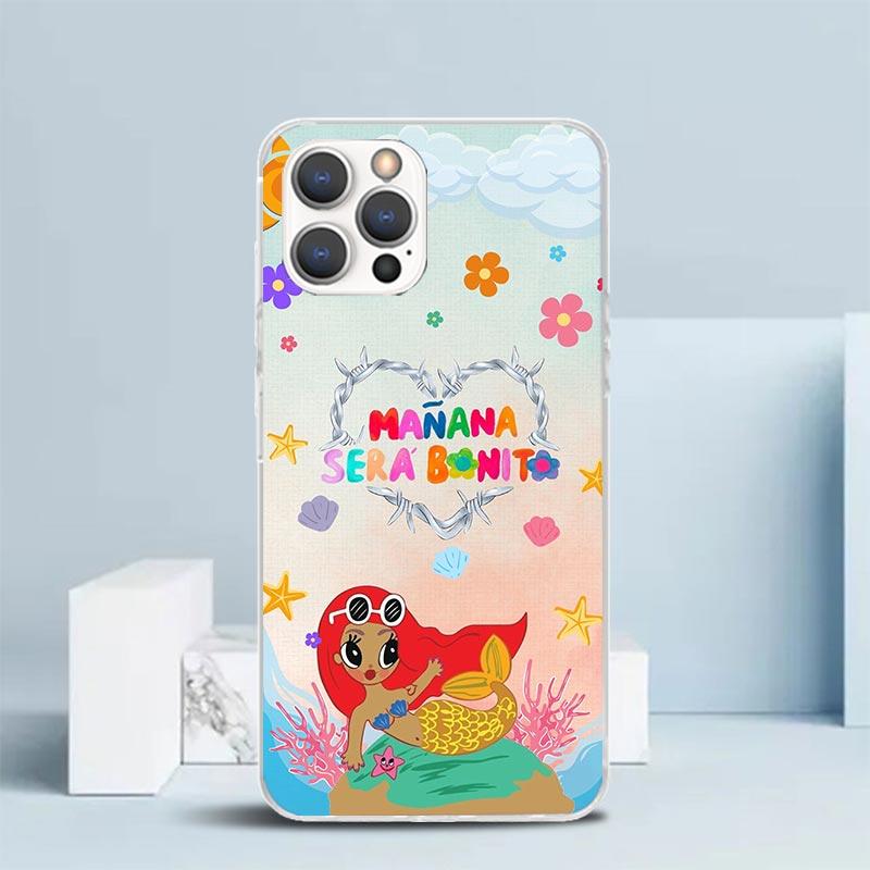Karolg M-Manana Sera B-Bonito Weiche Hülle für iPhone 16 17 Air 15 14 Pro Max 16E Handyhülle 13 Mini 12 11 7 SE 8 Druckmuster Fi