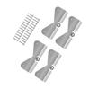 4 Sets Gutter Downspout Extension Hinge Stainless Steel Flip Up Hinge for Rectangle Square