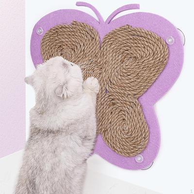 Scratch Board with Strong Suction Cup Wall Sisal Cat Scratcher Protect Carpets and Sofas Grinding