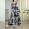 Long Sleeve Plus Size Cotton Vintage Floral New In Dresses for Women Casual Loose Spring Summer Autumn Dress