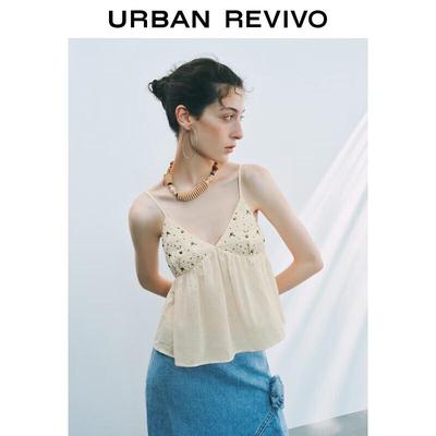 UR Women's Retro Bohemian Sequin V-Neck Camisole