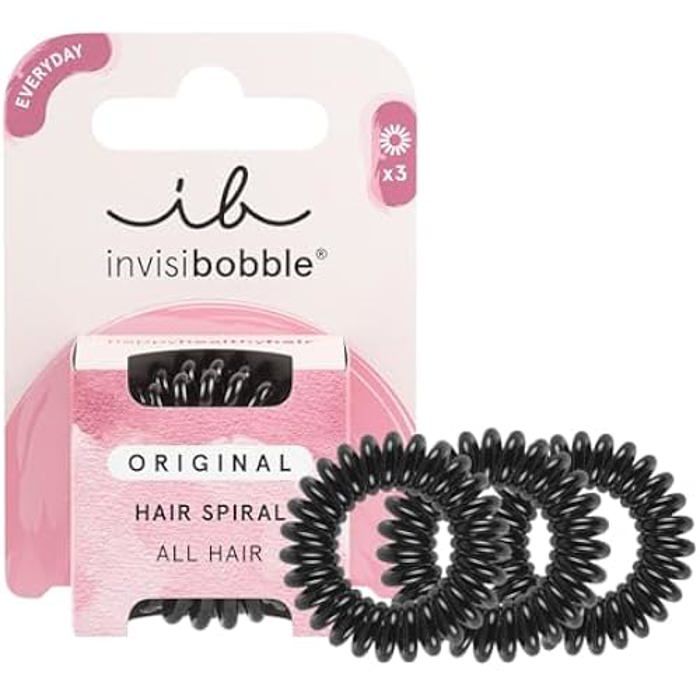 Elastic de păr - INVISIBOBBLE - Negru Original - Fixare puternică - Fără urme