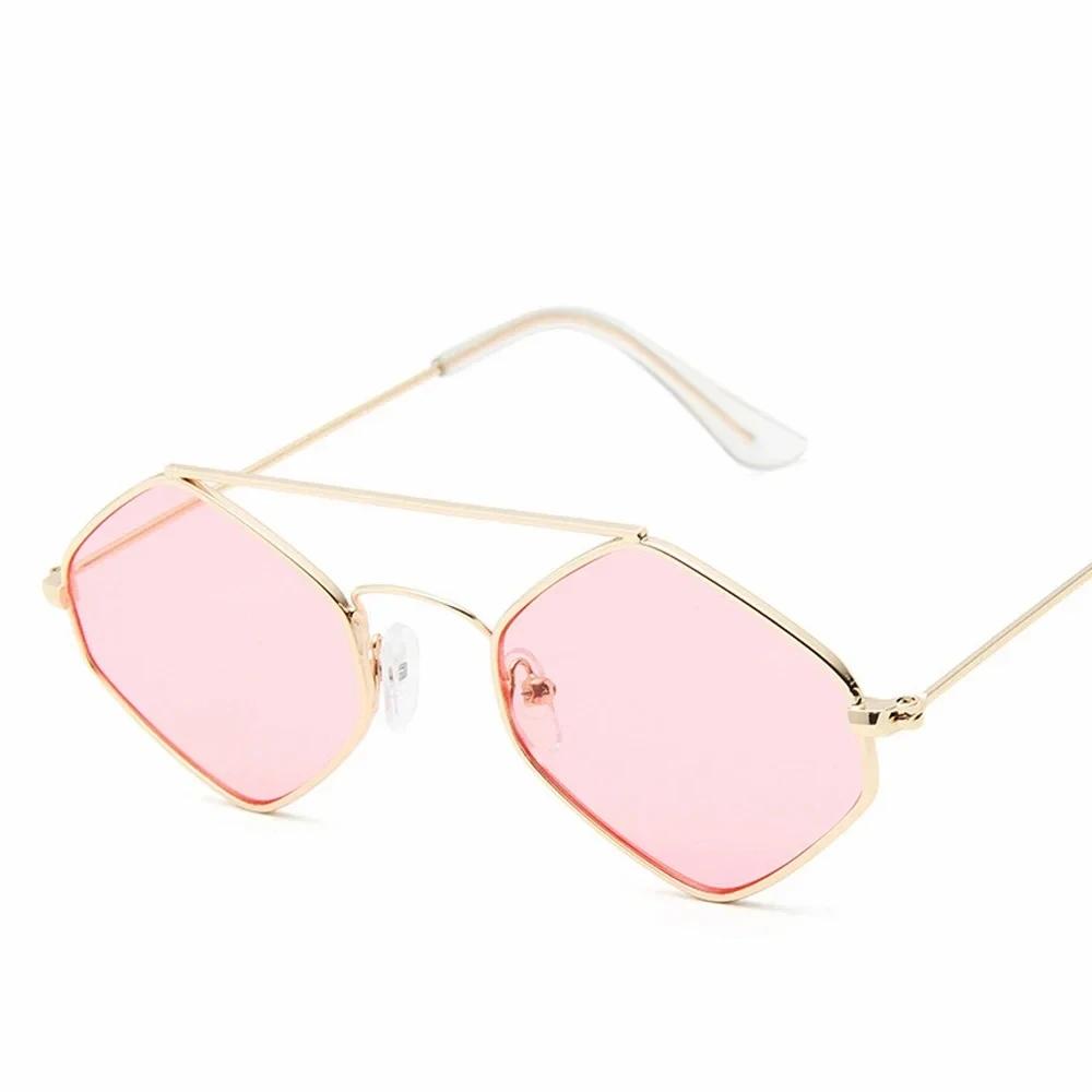 XaYbZc Polygonal Sunglasses Female Male Clear Color Summer Accessories Driving Sun Eyewear UV Protection 400 Protection Eyewear