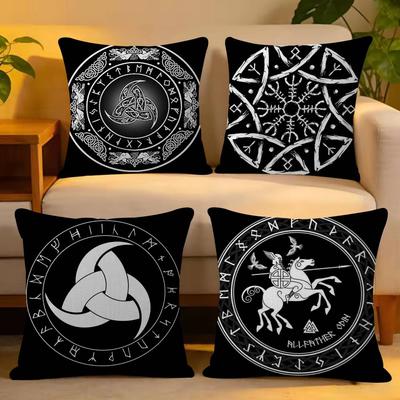 Viking Amulet Decorative Room Aesthetics Pillow Case Home Decor Bedroom Sofa Bed Couch Pillow Cover X Fashion