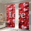 2 Pcs The Letter "LOVE" Print Curtains,suitable for Bedroom,living Room Kitchen Decoration,home Decoration,window Decoration