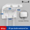 Type 86 Waterproof Self-Adhesive Switch Cover, Splash-Proof Box for Bathroom