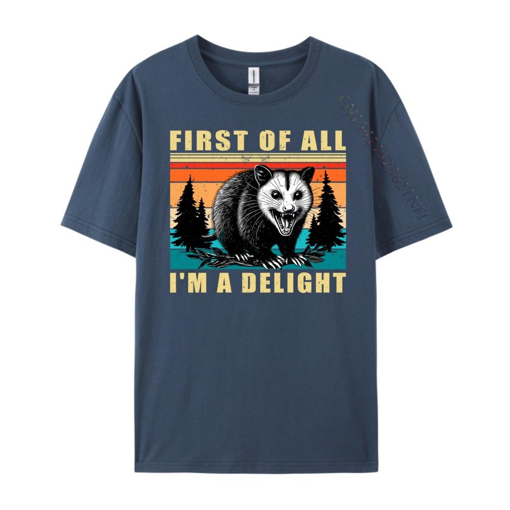 

First Of All I M A Delight Angry Opossum Possum Wholesale Tshirts 100 Pcs T-Shirt Tops T Shirt Character 4XL