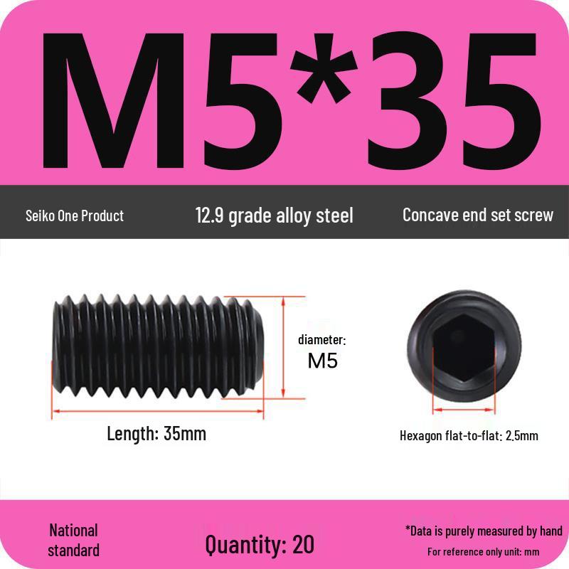 12.9 Grade Hex Socket Set Screw Grub Screw (M3-M12)