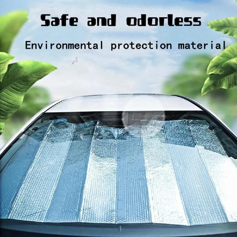2pc140x70CM Car Window Sun Shade Windshield Snow Ice Anti-UV Protection Front Rear Windshield Block Cover Visor Auto Accessories