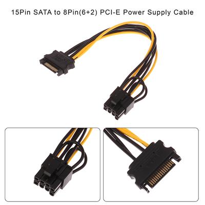 15Pin Sata la 8Pin(6 + 2) Cablu de alimentare Pci-E Cablu convertor placă grafică