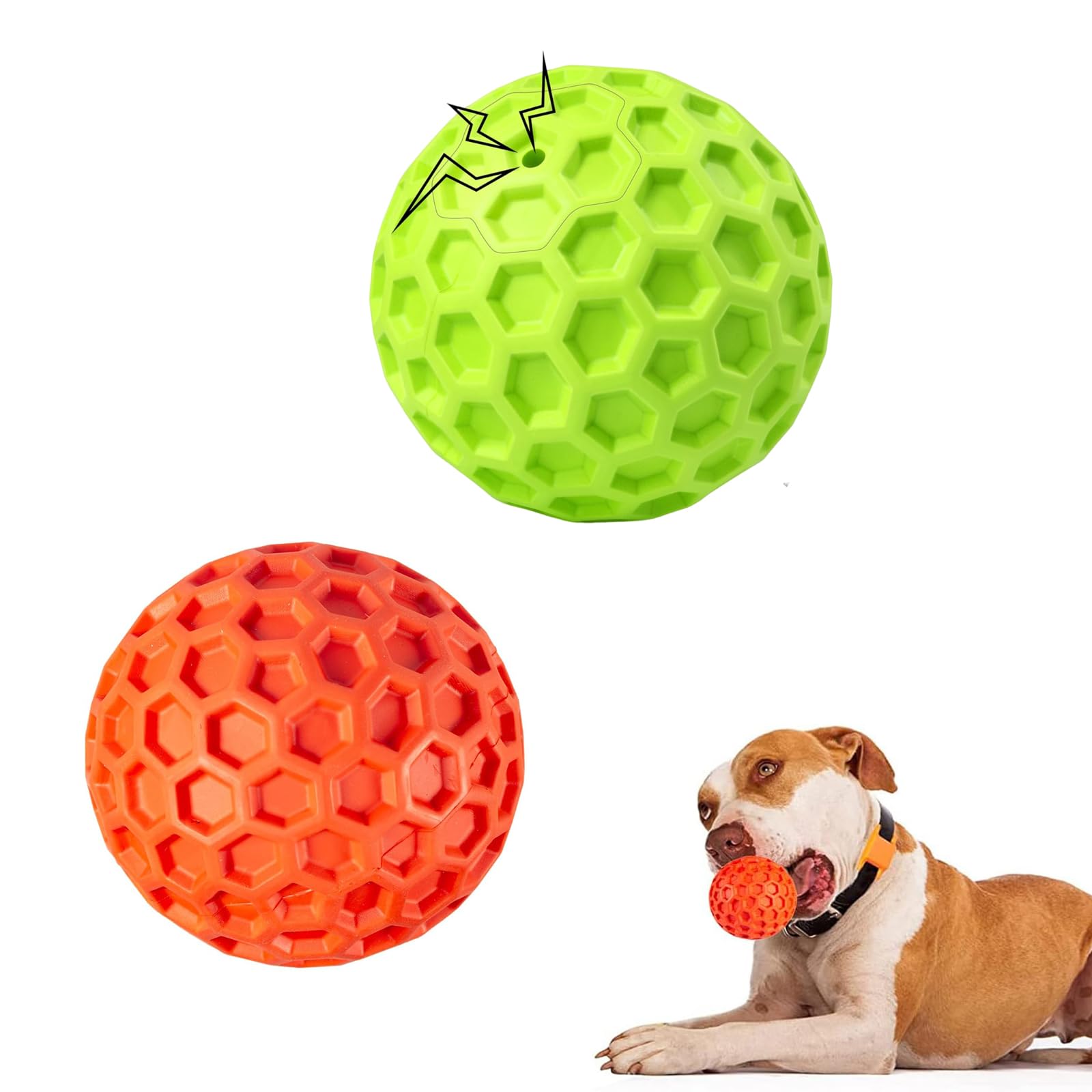 

BOCAIDHK Игрушка для собаки мяч со звуком жевательная игрушка из натуральной резины для чистки зубов предотвращает неприятный запах изо рта недостаток физической нагрузки снятие стресса моющаяся игрушка для собаки подходит для