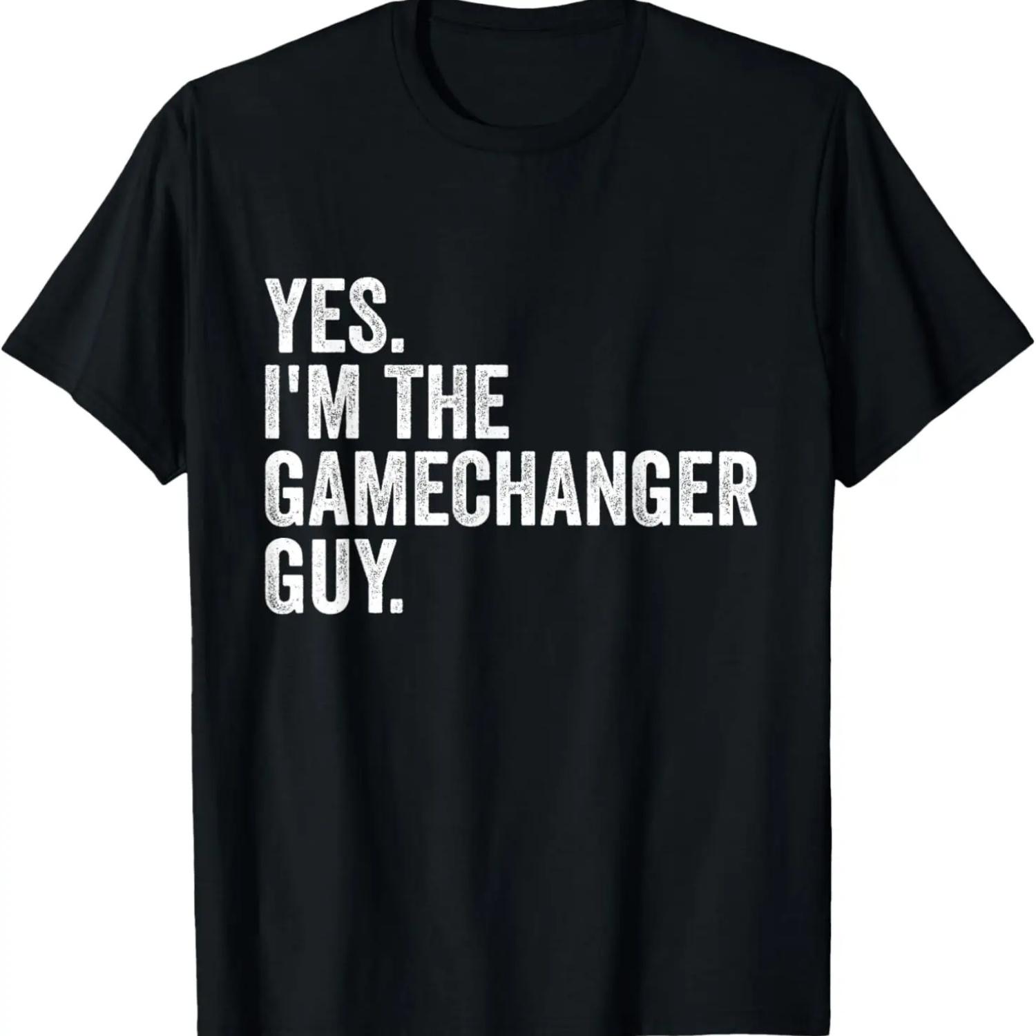 

Baseball Yes I m The Gamechanger Guy Funny T-Shirt XXXXXL чорний