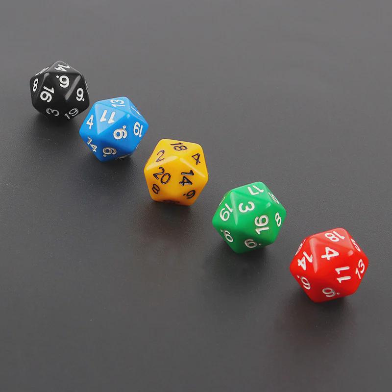 Eco-Friendly Acrylic D20 Dice for Students & Gamers - Math & Teaching Aid