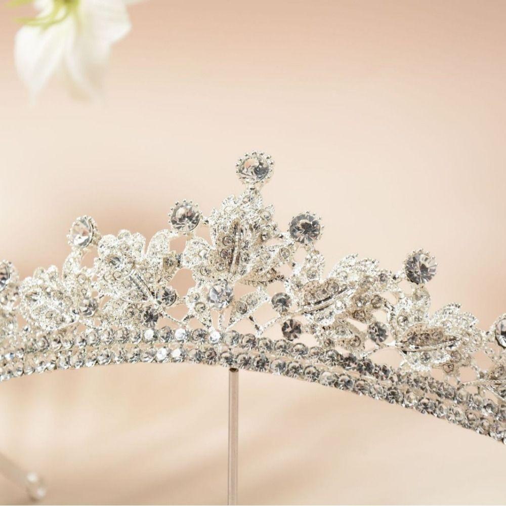 Luxury Water Drop Crystal Tiara Sparkling Bride Headdress Rhinestone Queen Crown  for Women Girls