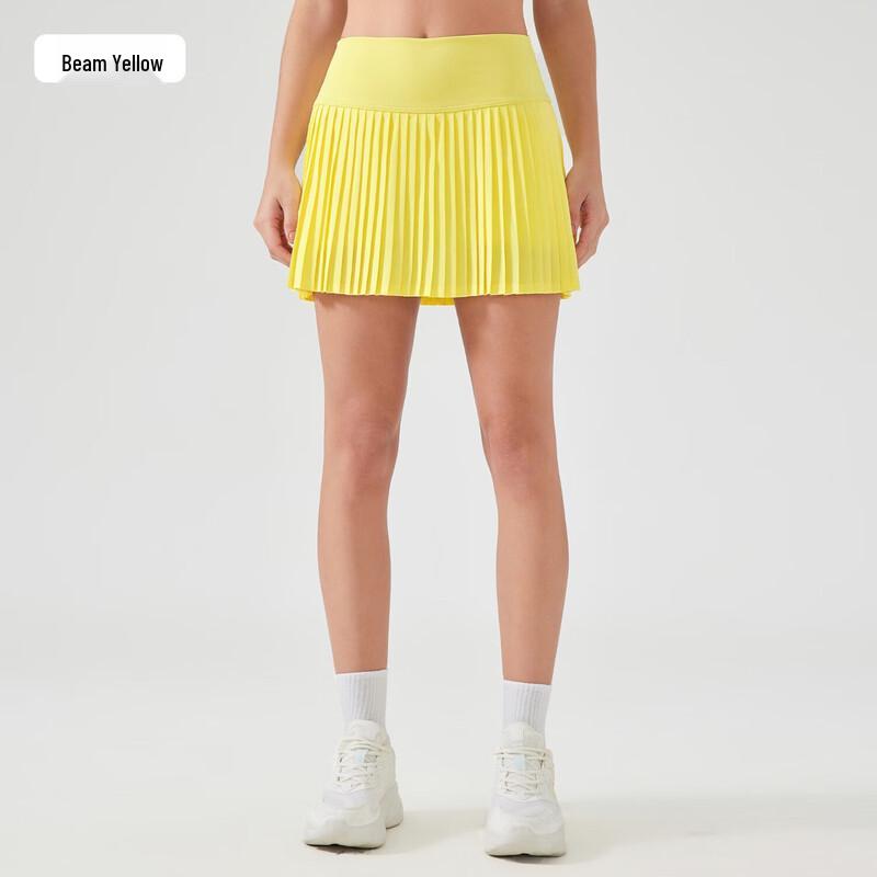 YIXI High-Waist Pleated Tennis Skirt with Pockets