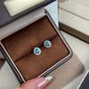 S925 Sterling Silver Oval Aquamarine Stud Earrings - Classic, Sparkly, and High-End