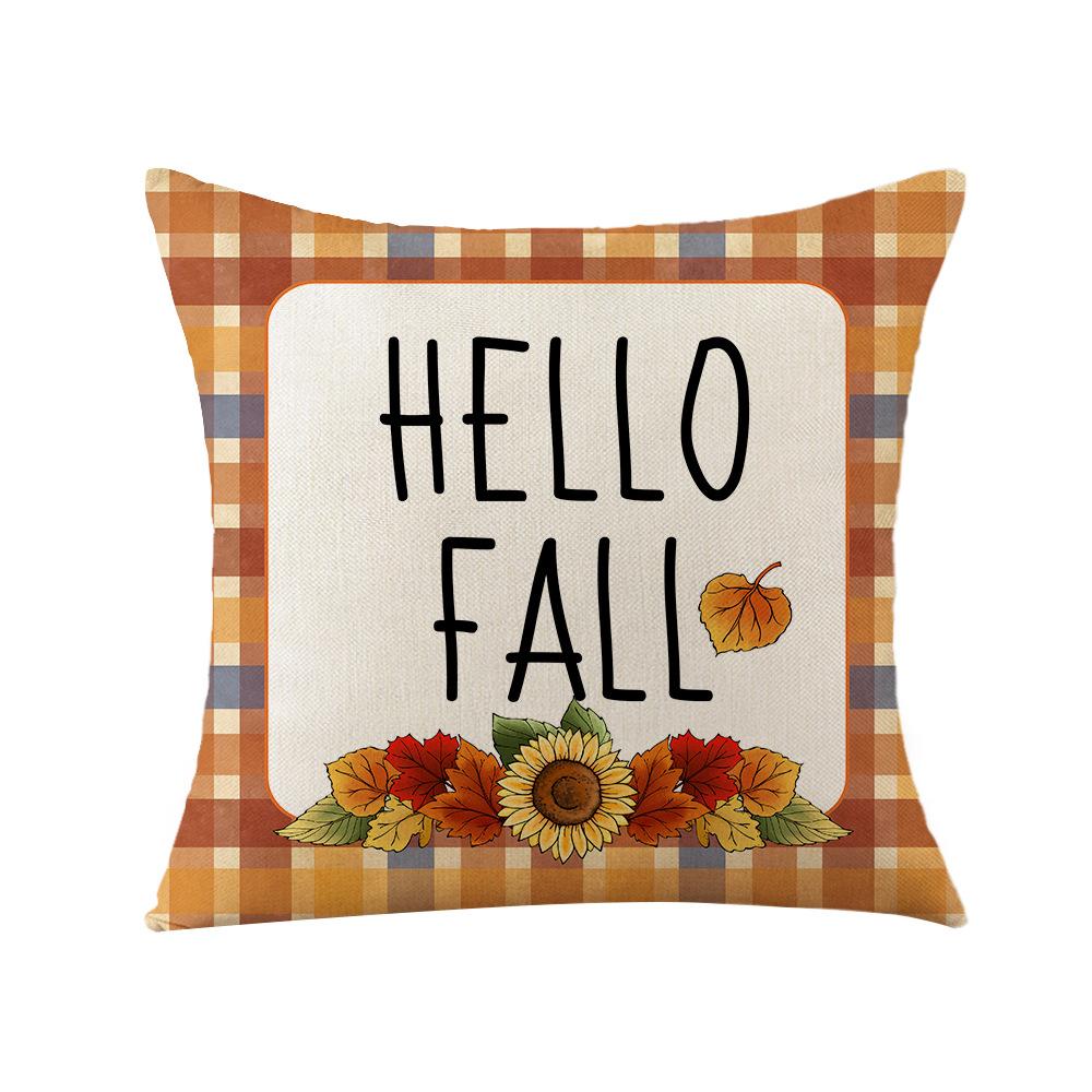 Autumn Pumpkin Harvest Pillow Cover Home Living Room Sofa Cushion Cover Bedroom Cushion Cover