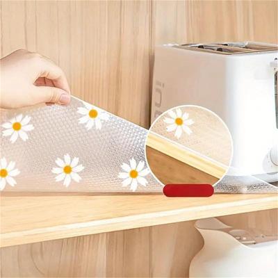 Washable Reusable Drawer Liners Dustproof Non-Slip Kitchen Cabinet Mats Refrigerator Shelf Paper Placemats for Home Organization