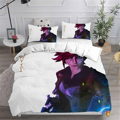 Zestawy pościeli LOL Jinx Arcane Australia /Europa/USA Pełny Queen King Size Kołdra Poszwa na kołdrę Poszewka na poduszkę Zestawy 2-3 elementowe