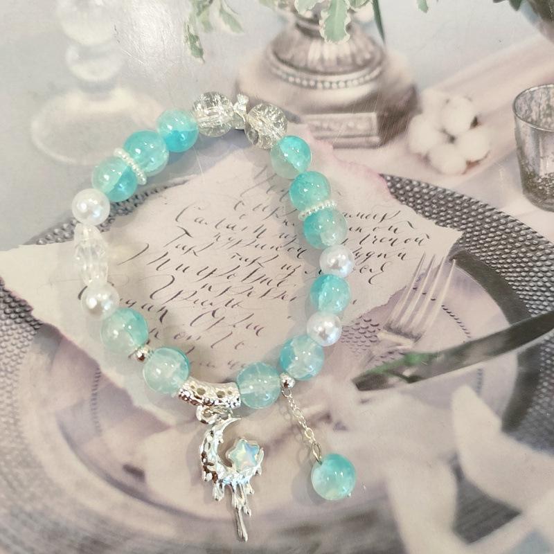 Starfish Fairy Crystal Bracelet - Sweet Starry Sky Moon Design for Women and Students